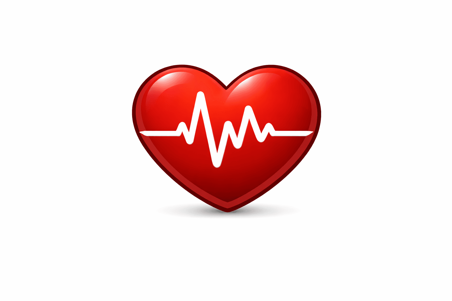 Heart with pulse line illustration representing the Health pillar